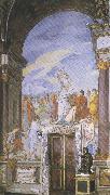 Sandro Botticelli Francesco Furini,Lorenzo the Magnificent and the Platonic Academy in the Villa of Careggi (mk36) oil